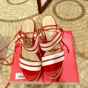 Screaming Red and White Wedges!!!!